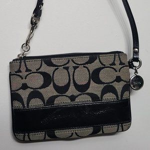 Coach Signature Canvas Wristlet